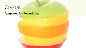  Presentation with fruit - Beautiful slides featuring various-piled-fruit-slices backdrop and a blonde colored foreground