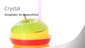  Presentation with fruit - Slides having various-piled-fruit-slices background and a white colored foreground