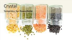  Presentation with lentils - Cool new presentation with various pulses and lentils on a white background backdrop and a blonde colored foreground