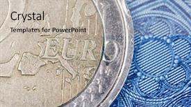  Presentation with bills - PPT layouts consisting of stock market green - various scattered euro currency bills background and a soft green colored foreground