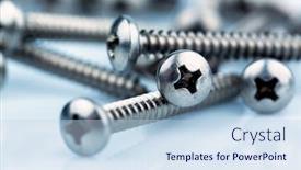  Presentation with commercial - Audience pleasing slide deck consisting of various-screws-on-the-shop backdrop and a sky blue colored foreground
