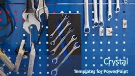  Presentation with auto repair - Beautiful theme featuring various services - auto service repair maintenance backdrop and a ocean colored foreground