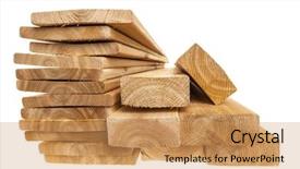  Presentation with cedar - Audience pleasing PPT theme consisting of various sizes of wooden cedar backdrop and a coral colored foreground