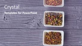  Presentation with spices - PPT layouts featuring various-spices-in-a-bowls background and a gray colored foreground