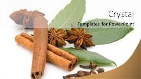  Presentation with spices - Slides with various-spices-isolated-over-white background and a white colored foreground
