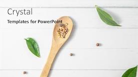  Presentation with high quality - PPT layouts featuring various-spices-on-a-wooden background and a white colored foreground