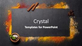  Presentation with recipe - PPT layouts featuring various-spices-on-stone-table background and a dark gray colored foreground