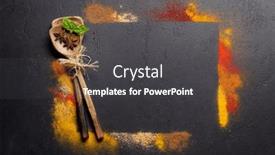  Presentation with recipe - Slide set enhanced with various-spices-on-stone-table background and a dark gray colored foreground