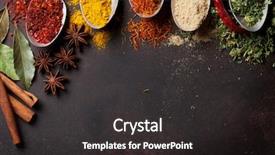  Presentation with spices - Slide deck featuring various spices spoons on stone background and a dark gray colored foreground