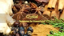  Presentation with spices - PPT layouts having various-spices background and a tawny brown colored foreground
