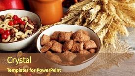  Presentation with breakfast cereal - Amazing presentation theme having various sweet cereals in ceramic backdrop and a tawny brown colored foreground