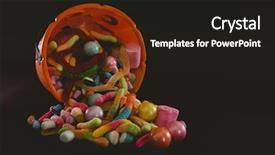  Presentation with an orange sweet potato - Theme featuring various sweet food over black background and a  colored foreground