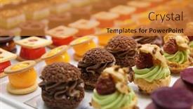  Presentation with sweet - Cool new theme with various-sweet-items-in-window backdrop and a gold colored foreground