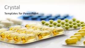  Presentation with drug resistance - Slides with various-tablets-pills-and-vitamins background and a cream colored foreground