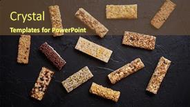  Presentation with taste - Audience pleasing slide deck consisting of various-taste-and-flavour-granola backdrop and a tawny brown colored foreground