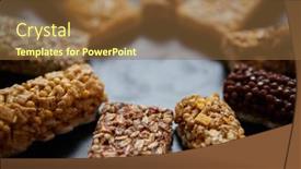  Presentation with taste - Slide deck enhanced with various-taste-and-flavour-granola background and a tawny brown colored foreground