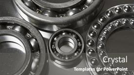  Presentation with titanium - Cool new presentation design with various types of ball-bearings reflected in titanium backdrop and a gray colored foreground