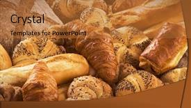  Presentation with bread - Colorful presentation theme enhanced with various types of bread and pastry backdrop and a red colored foreground