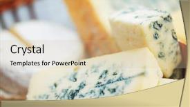  Presentation with types of tenses - Amazing theme having various types of cheese composition backdrop and a soft green colored foreground