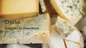  Presentation with cheese - PPT layouts with various types of cheese composition background and a yellow colored foreground