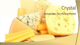  Presentation with white cheese - Amazing PPT theme having various types of cheese isolated backdrop and a cream colored foreground