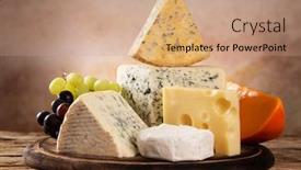  Presentation with cheese - Audience pleasing slide set consisting of various types of cheese still-life backdrop and a coral colored foreground