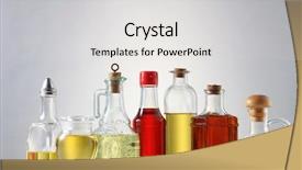  Presentation with bottles - Colorful PPT theme enhanced with various types of oil backdrop and a light gray colored foreground
