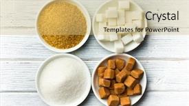  Presentation with sugar - PPT theme featuring various types of sugar background and a yellow colored foreground