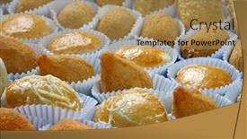  Presentation with snacks - Amazing slide set having various typical brazilian small savory snacks backdrop and a coral colored foreground