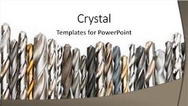  Presentation with bits - Cool new slide deck with various used twist drill bits backdrop and a white colored foreground