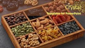  Presentation with dried fruits seeds nuts - Theme enhanced with various-varieties-of-nuts-seeds background and a tawny brown colored foreground