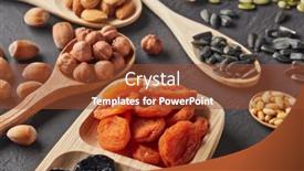  Presentation with dried fruits seeds nuts - Slides featuring various-varieties-of-nuts-seeds background and a tawny brown colored foreground