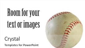  Presentation with baseball - Audience pleasing PPT theme consisting of various views of a baseball backdrop and a white colored foreground