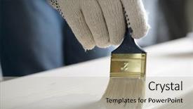  Presentation with role play woman and man - Colorful presentation theme enhanced with brazilian woman of african descent backdrop and a  colored foreground.