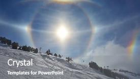  Presentation with sky sun - Theme having varoious sun halos appearing background and a gray colored foreground