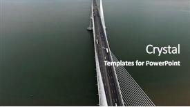  Presentation with bridge - Slides featuring vasco da gama bridge background and a dark gray colored foreground