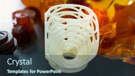  Presentation with industrial revolution - Audience pleasing presentation design consisting of vase-closeup-object-printed-3d backdrop and a tawny brown colored foreground