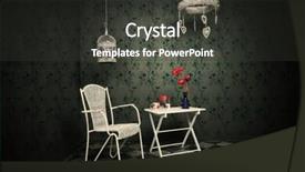  Presentation with birdcage - Amazing PPT theme having vase with flowers and birdcage backdrop and a dark gray colored foreground