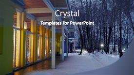  Presentation with four seasons - Amazing slide deck having vasilyevskoye-moscow-region-russia-feb backdrop and a ocean colored foreground