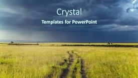  Presentation with africa tourism - Audience pleasing presentation theme consisting of vast-expanses-of-the-horn backdrop and a ocean colored foreground