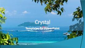  Presentation with freedom - Colorful presentation theme enhanced with big cruise ship sailing - vast seascape expensive freedom backdrop and a teal colored foreground