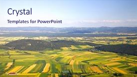  Presentation with city of chicago aerial view - Slide deck consisting of vastu - aerial view of agricultural fields background and a sky blue colored foreground