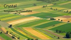  Presentation with agricultural - PPT theme having vastu - agricultural fields aerial view background and a yellow colored foreground