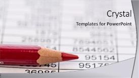  Presentation with expenditure - Beautiful presentation theme featuring vat tax - table with the figures backdrop and a white colored foreground