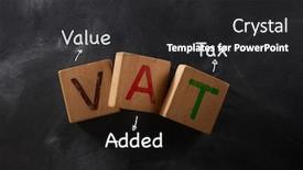  Presentation with acronym - Presentation theme having vat-value-added-tax-acronym background and a dark gray colored foreground