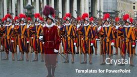  Presentation with pope - Cool new PPT theme with vatican-circa-april-2005-pontifical backdrop and a gray colored foreground