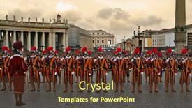  Presentation with pope - Slides enhanced with vatican-circa-april-2005-pontifical background and a tawny brown colored foreground