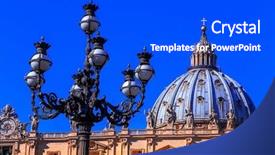  Presentation with peter - Amazing slide set having vatican city - italy rome st peter's basilica backdrop and a cobalt blue colored foreground