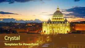  Presentation with apostle peter - Audience pleasing PPT layouts consisting of vatican city - rome italy st peter's cathedral backdrop and a tawny brown colored foreground