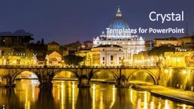  Presentation with rome italy - Cool new slides with vatican city - saint peter cathedral over tiber backdrop and a ocean colored foreground